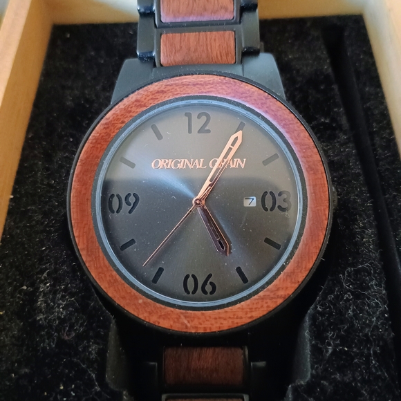 Original Grain Men's Black and Brown Watch - Picture 3 of 4